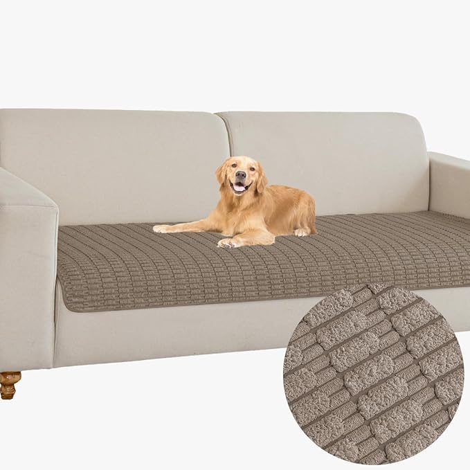 Muamar Dog Bed Cover Sofa Protector,Anti Slip Waterproof Sofa Covers for Living Room Couch Covers,Sofa Mat,Seat Cover,Dog Mat,Pet Pad for Furniture 1 Piece (30x82 inch, Brown)
