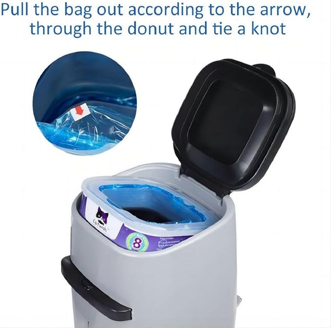 Cat Litter Refills Bags 4 Pack Enhanced Odor Control Litter Refills Compatible with Genie Cat Standard, Plus and XL Pails