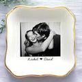 Custom Photo Ring Dish, Personalized Couple Portrait Picture Trinket Tray, Engagement Ring Dish, Wedding Jewelry Tray Keepsake Valentines Gift for Her Him Wife Husband