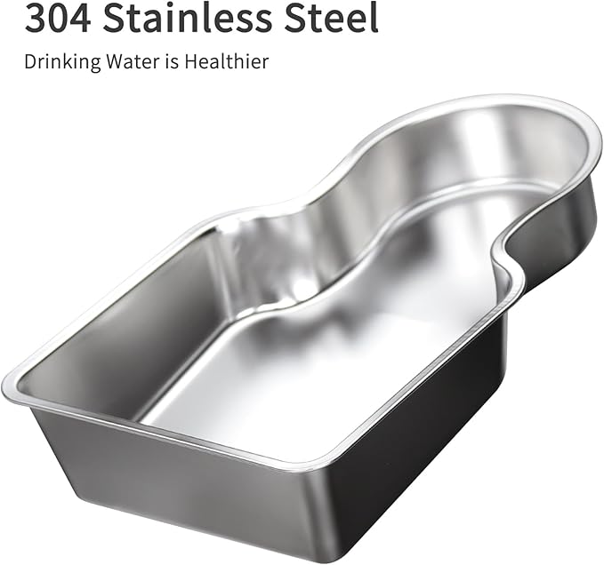 RIZZARI Stainless Steel Pet Water Feeder: 10L Large Gravity Waterer, Less Refills - Leak-Proof Auto Refill - Anti-Tip Base - Easy Clean - No Filter - for 40-60 LB Dogs - Multi-Pet/Garage/Travel