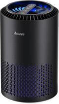 AROEVE Air Purifiers for Bedroom Home, Air Purifier For Smoke Pollen Dander Hair Smell Air Cleaner with Sleep Mode Speed Control For Bedroom Office, MK01- Black(Available for California)