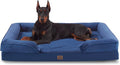 Bedfolks Orthopedic Dog Bed, Waterproof Dog Sofa Bed for Extra Large Dogs, Egg Foam Pet Couch Bed with Removable Washable Cover and Nonslip Bottom, Navy Blue