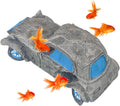 Aquarium Decorations for Fish Tank - Realistic Resin Rock Cave Hideouts, Safe Fish Tank Ornaments with Natural Design for Betta, Goldfish, Shrimp - Easy to Clean (car)