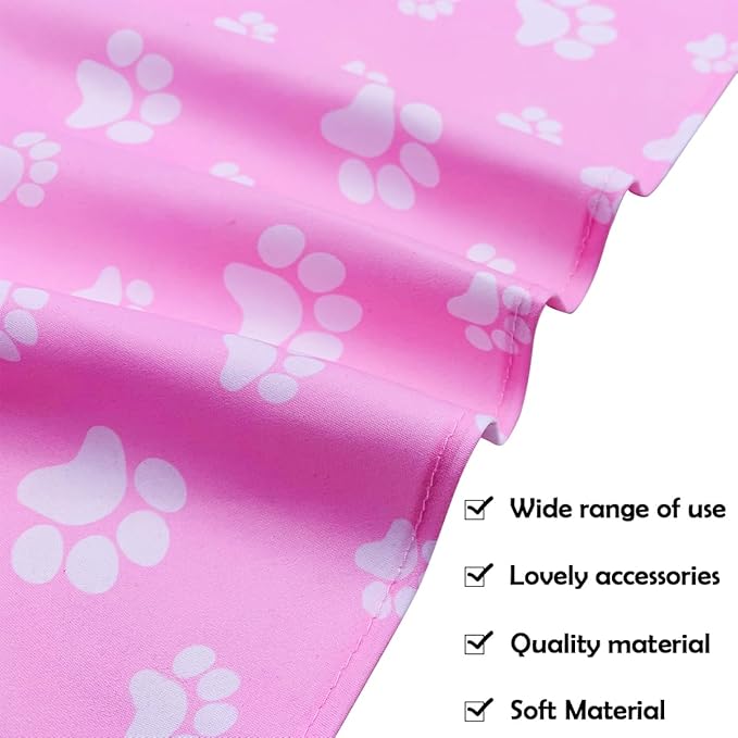 30 Pack Paw Print Bandanas Bulk for Small Medium Dogs Stitch Dog Bandanas Large Cats Polyester Bandana Party Grooming M