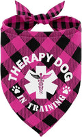Dog Bandana, Therapy Dog Please Pet Me with, Dogs Scarf Classical Printing, Dogs Scarf Accessories, Doggy Kerchief Pet Kerchief, Christmas Birthday Thanksgiving Doggy Gift A07