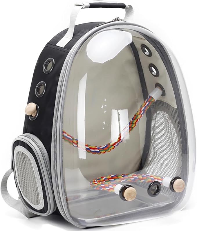 Metal Tray for halinfer Bird Carrier and Clear Bubble Window Small and Large Backpack to Carry Parakeet Parrot Budgies Conure Cockatiel (Silver, Metal Tray)