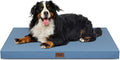 Outdoor Extra Large Dog Crate Bed, XXL Waterproof Dog Bed for Giant Breeds Dogs, 47x29 Inch Orthopedic Egg Crate Foam Pet Mat with Removable Cooling Cover, Blue