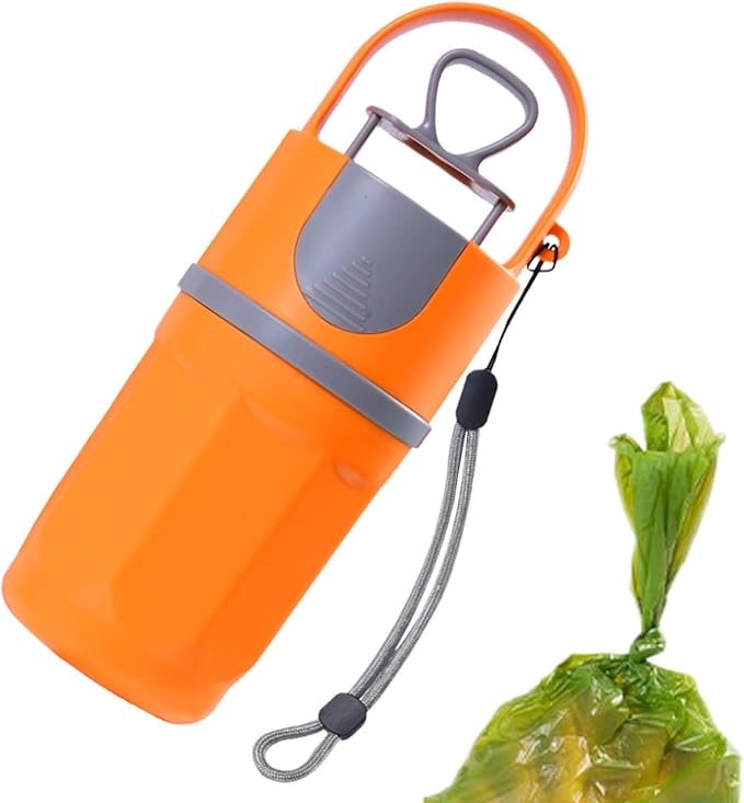 Pooper Scooper for Dog - Doggy Yard Trash Picker Upper, Animals Waste Grabber, Portable Dog Poop Holder with Waste Bag Pouch | Travel Pet Accessories for Walking Small and Large Dogs