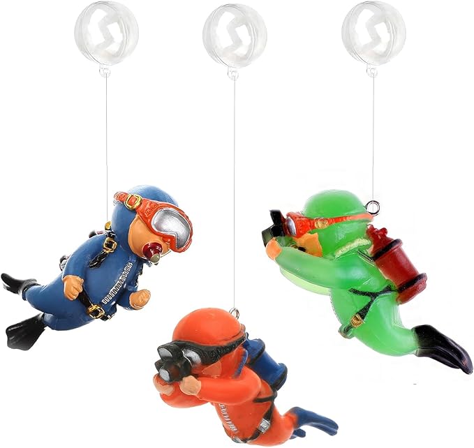 Mixed Color Floating Fish Tank Decorations - Cute Little Astronauts Aquarium Accessories - Suitable for All Kinds of Fish Tanks