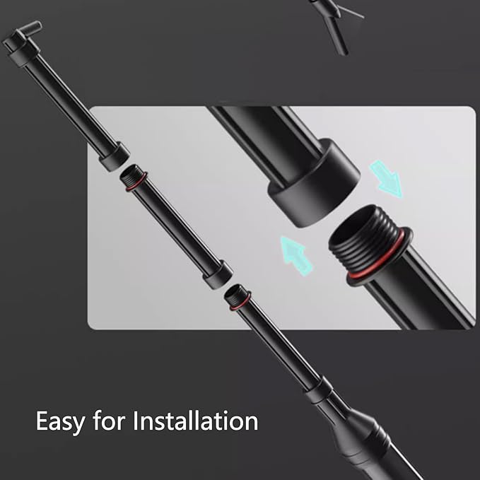 Carefree Fish Aquarium Gravel Vacuum Sand Cleaner with 6Ft Pipe Fish Tank Water Changer Adjustable Length ABS(for 5~20Gal Tank)