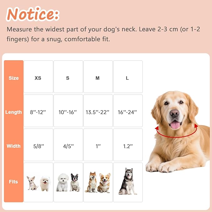 Dog Collar for Extra Small Dogs, Spring &Summer Theme Orange Small Dog Collars with Flower Pattern, Adjustable Puppy Dog Collars, Cute Girl or Boy Dog Collar Ideal for Gifts,Pet Accessory,XS