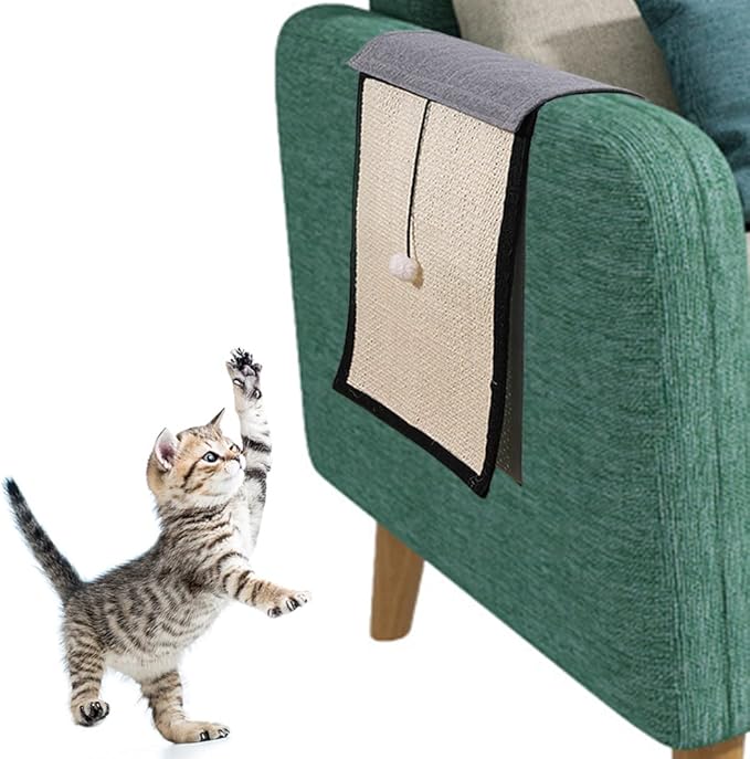 Cat Scratcher Mat Sofa Protector Natural Sisal Cat Scratching Mat Cat Scratch Couch Cover Heavy Duty Couch Guard Easy Installation Scratch Pad for Grinding Claws Protecting Furniture