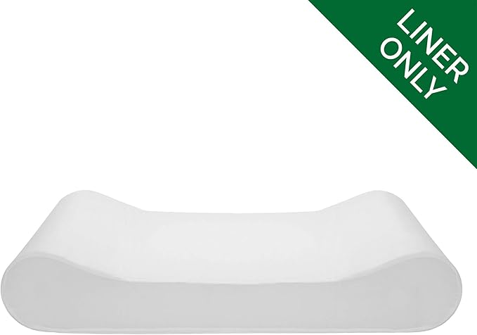 Furhaven Dog Bed Liner Water-Resistant Contour Luxe Lounger Foam Mattress Protector Cover - White, Jumbo Plus