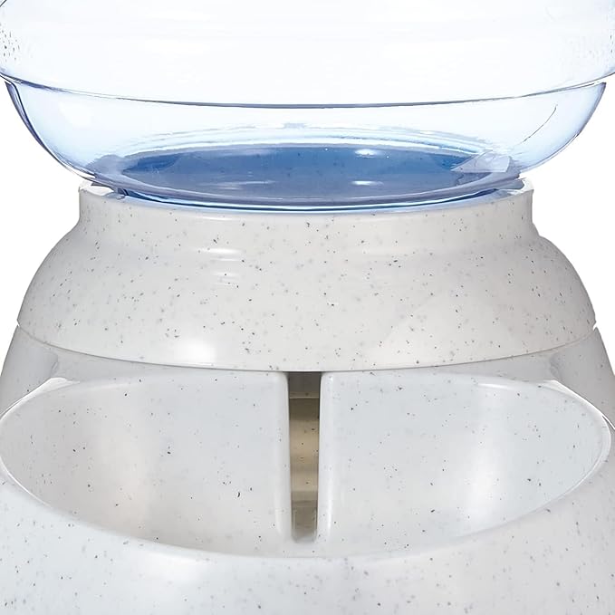 Amazon Basics Gravity Pet Water Dispenser for Cat,Dog,1 Gallon Capacity,Small,Gray,(Pack of 4)
