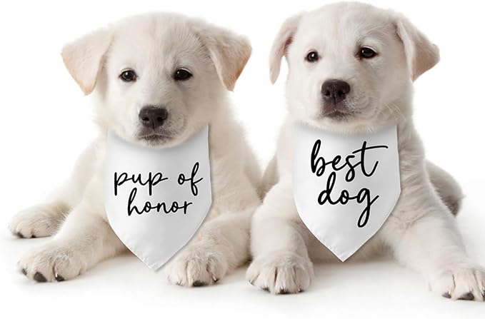 Wedding Gifts pup of Honor Best Dog Bandana Pet Scarf Wedding Photo Prop Pet Accessories for Dog Lovers Owner Gift Engagement Party Bridal Shower Decorations