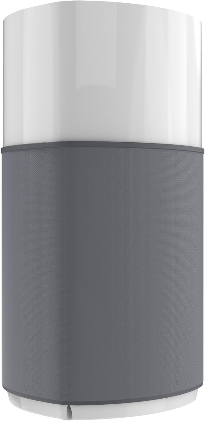 GermGuardian Airsafe+ XL Intelligent Air Purifier for Home, Wildfire Smoke, Pollen, Odors with HEPA Pure Filter, UV-C, Air Quality Indicator, for Large Rooms 1680 sq. ft, 20”, Gray/White, AC3200