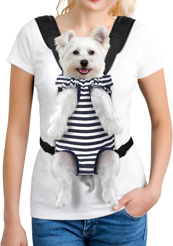 YUDODO Pet Dog Carrier Backpack Adjustable Dog Front Carrier, Legs Out Easy-Fit Dog Travel Backpack Carrier for Hiking Camping for Small Medium Dogs Cats and Rabbits