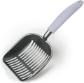 Cat Litter Scoop, Kitty Metal Scooper, Aluminum Alloy Sifter, Kitten Pooper Lifter, Deep Shovel, Long Handle, Poop Sifting, Durable, Heavy Duty, for Litter Box