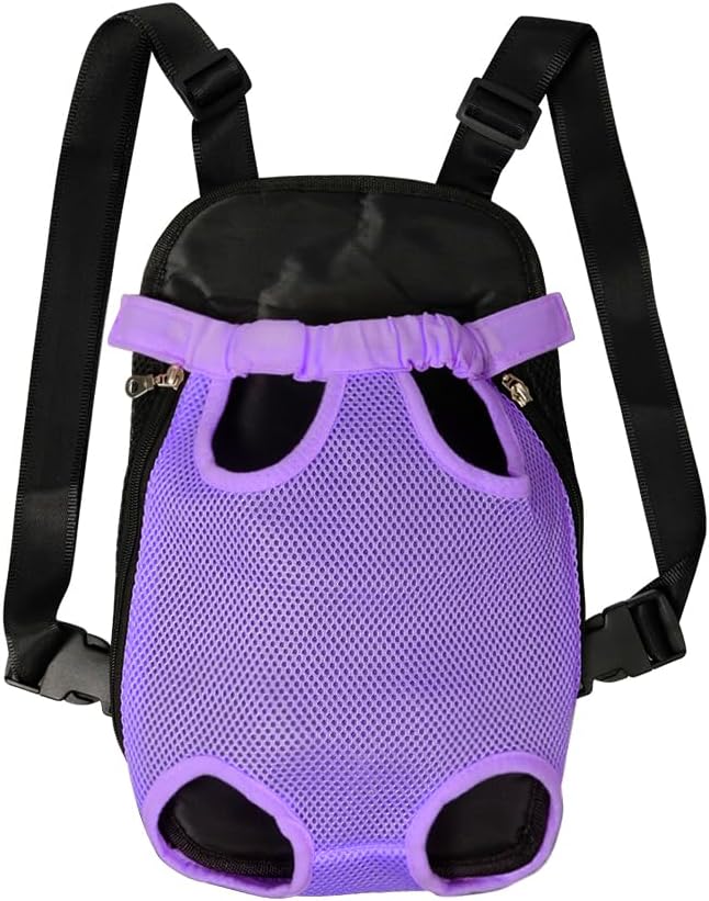 FEimaX Dog Carrier Backpack Pet Legs Out Front Cat Travel Bag, Adjustable Puppy Backpacks Carriers Hands-Free for Small Medium Dogs Cats Hiking Traveling Camping Daily Walking