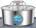 Stainless Steel Cat Water Fountain with Silicone Mat & 2 Filters, 108oz/3.2L Automatic Pet Water Dispenser for Cats Dogs, Quiet Indoor Metal Drinking Bowl, Dog Fountains, Waterer