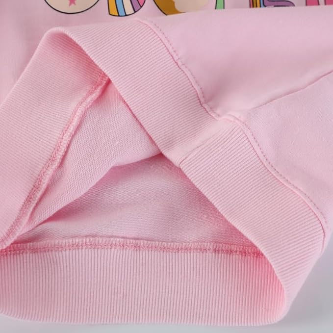 Toddler Baby Girls Cotton Sweater, Long Sleeve Crewneck Sweatshirt Pullover Kids Warm Clothing for Fall Winter