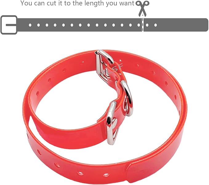 Dog Collar Strap for Most of Electronic Training Shock Collar Receivers-Adjustable Durable Waterproof Odorless 3/4 Inch Collar Replacement for Barking Fence-Pet TPU Collar Strap