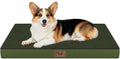 Orthopedic Dog Bed for Large Dogs, Plush Washable Pet Bed for Large Size Dogs with Egg Crate Foam & Removable Oxford Cover, 36x27 Inch, Olive Green