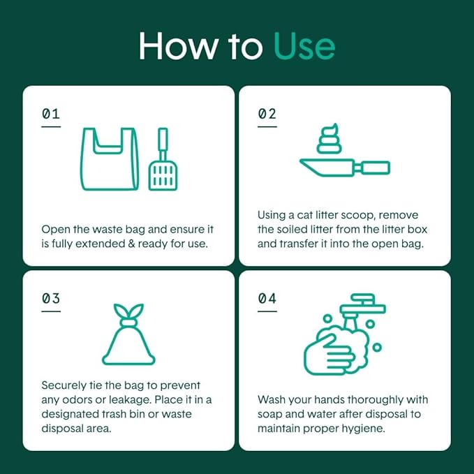 Boxie Sustainable Scoop & Tie Pet Waste Bags, 120 Count, Leak-Proof, Easy-to-Tie Handles, Eco-Friendly, Odor Control, EPI Technology, Durable for Cat Litter & Dog Waste