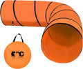 Dog Agility Tunnel, Dog Agility Equipment, Dog Agility Training with Carry Bag (Orange)