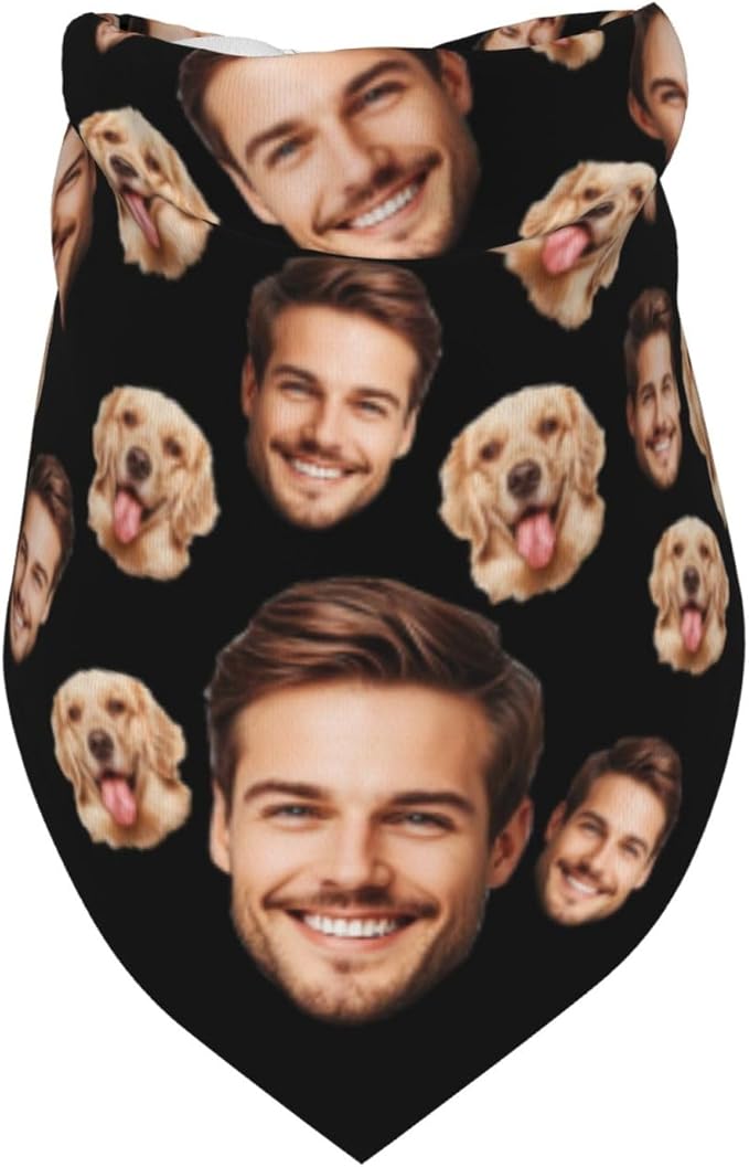 Custom Dog Bandana for Cat Dog Pet Add Your Design Personalized Neckwear Bandanas with Your Text Logo Image Customized Pet Scarf Funny Gifts Style 06