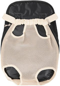 Leconpet Pet Carrier Backpack, Legs Out Adjustable Pet Front Cat Dog Carrier Backpack, Easy-Fit Dog Travel Backpack Carrier for Hiking Camping for Small Medium Puppies Cats (S, Cream)