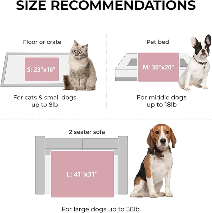 LINENLUX 1 Pack 3 Soft Dog Blanket Washable Warm Fleece Cat Blankets for Pet Puppy Fluffy Calming Flannel Pink Large