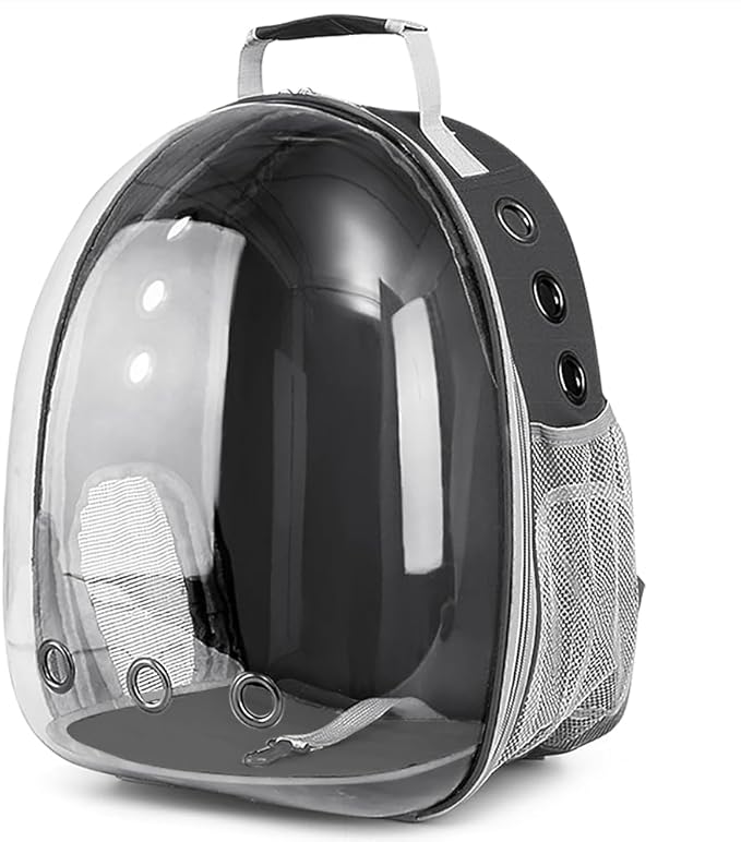 Pet Backpack Carrier,Bubble Backpack Cat Carrier,Pets and Small Dogs,Space Capsule Pet Carrier for Traveling, Walking, Hiking and Outdoor Activities (Black)