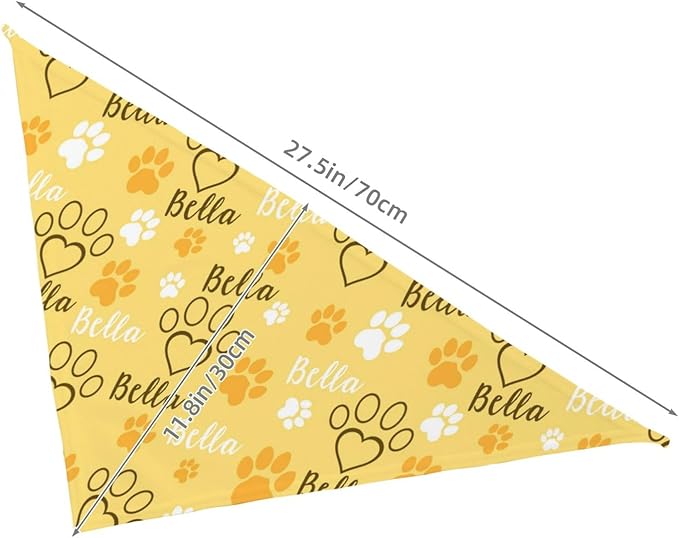 Custom Pet Scarf Personalized Dog Bandana with Name Personalized Add Your Text Bibs Triangle Head Scarfs Gift for Small Medium Large Dogs Cats Baby Puppy Pets Accessories