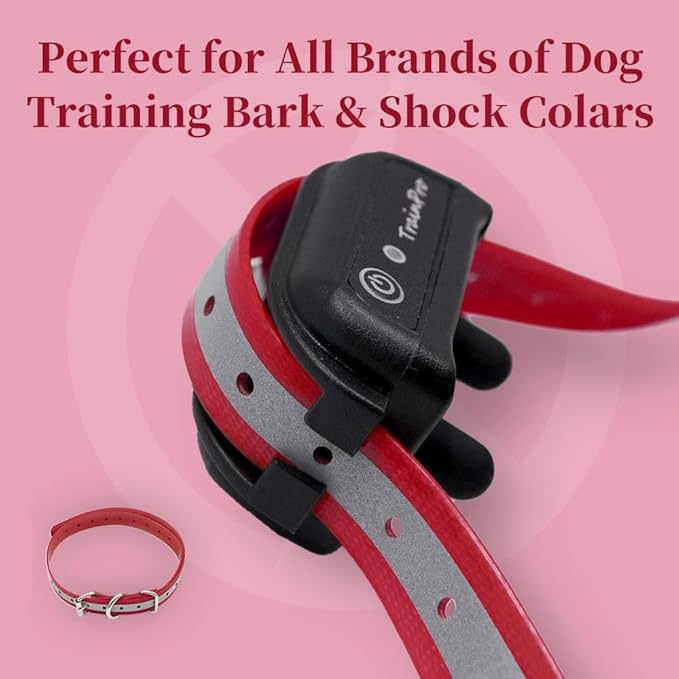 Universal 27 ½” X ¾” Replacement Band Strap for Dog Training Collar - Adjustable Waterproof TPU for Remote E-Collar, Static/Vibration Shock Trainer, Fits Most Bark Control & Obedience Devices