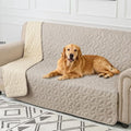 Ameritex Waterproof Pet Bed Cover Anti-Slip Dog Bed Blanket for Sofa and Furniture Waterproof New Pattern Design (Khaki, 82x102 Inch (Pack of 1))