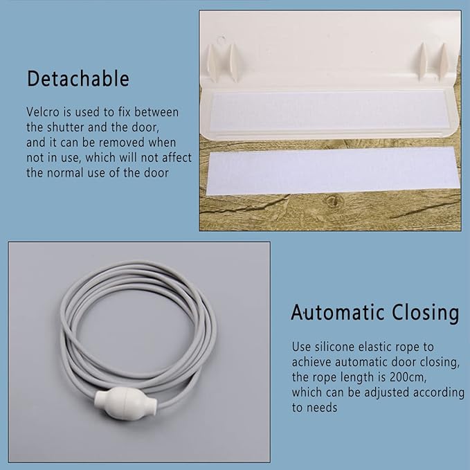Pets Automotic Door Opener, Automatic Lockable Pet Dog Door Automatic Gate Opener Dogs Cats Door, Cat Private Handle Pet Door for Bedroom Bathroom - Push to Open Pet Private Access Door