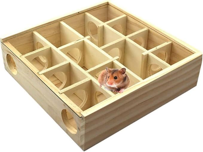 BESPORTBLE Household Hamster Maze Multi Grid Wooden Chinchilla Accessory for Healthy Pet Play and Enrichment for Hamsters Rats and Animals