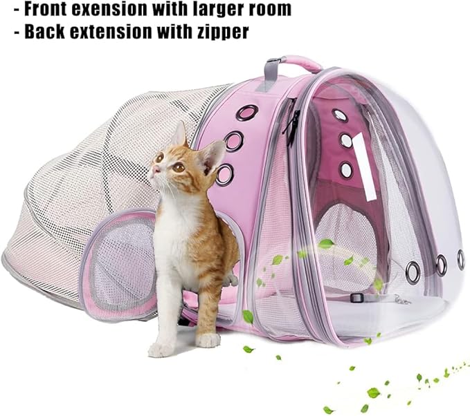 Dual Expandable Cat Backpack Carrier, Fit up to 20 lbs, Expandable Pet Carrier Backpack for Large Fat Cat and Small Puppy