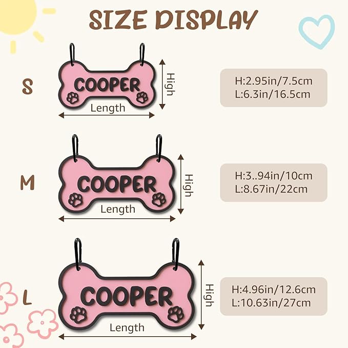 Custom Dog Room Decor Dog Crate Accessories Name Plate Doghouse Name Sign Decor Gift for Pet Lover