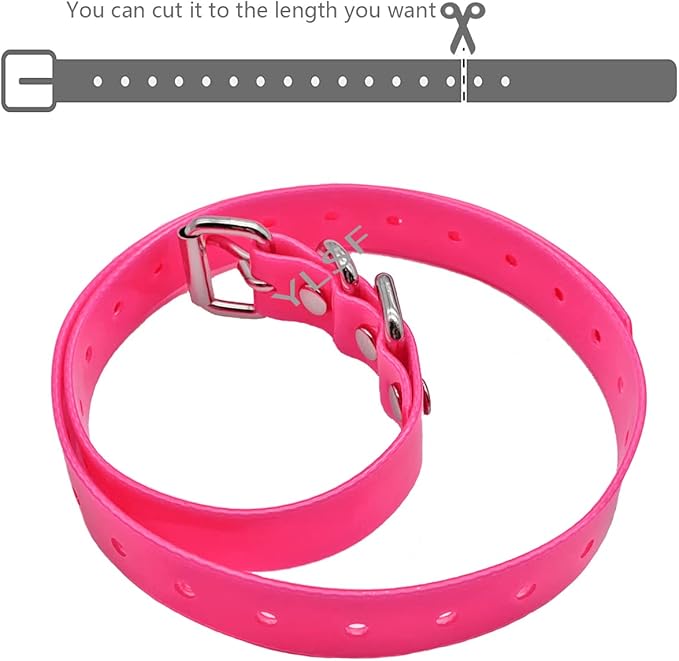Dog Collar Strap for Most of Electronic Training Shock Collar Receivers-Adjustable Durable Waterproof Odorless 3/4 Inch Collar Replacement for Barking Fence-Pet TPU Collar Strap
