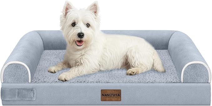 Medium Dog Bed Orthopedic Washable: Beds Bolster Medium Sized Dogs Bed Egg Crate Foam Couch Sofa Waterproof with Removable Cover