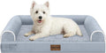 Medium Dog Bed Orthopedic Washable: Beds Bolster Medium Sized Dogs Bed Egg Crate Foam Couch Sofa Waterproof with Removable Cover