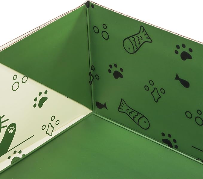 SOUJOY 8 Pcs Disposable Litter Boxes for Cats, Travel Litter Box with Scoop, Double Layer Waterproof Litter Tray for Cats Small Pets, 14.8 x 11.6 x 4.7inch