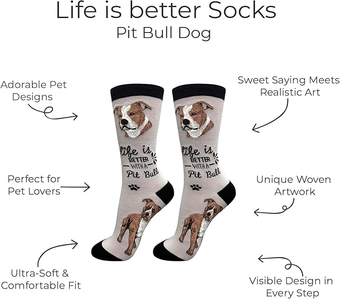 E&S Pets Pet Lover Socks - Dog & Cat Socks - Unisex Novelty Gifts