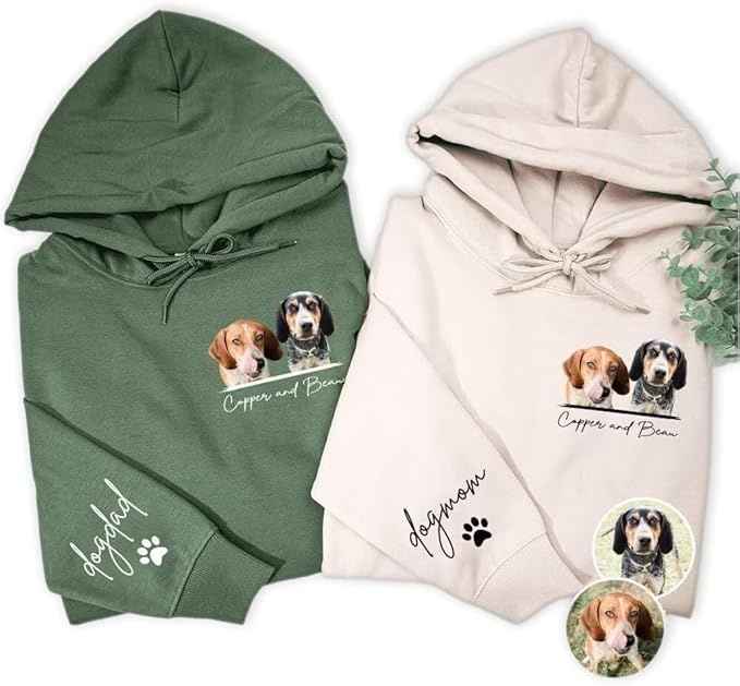 Custom Pet Sweatshirts with Photo and Name, Personalized Dog Sweatshirt, Gifts for Dog Mom, Dad