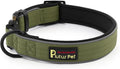 Plutus Pet Tactical Dog Collar, Reflective, Adjustable Heavy Duty Dog Collar, Soft Padded and Comfortable, for Small Medium and Large Dogs (Ranger Green, XS)