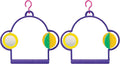 PENN-PLAX Bird Swing with Mirror and Spinner Toy – Attaches to Wire Birdcages – Great for Parakeets, Finches, and Other Small Birds – Multicolor (Pack of 2)