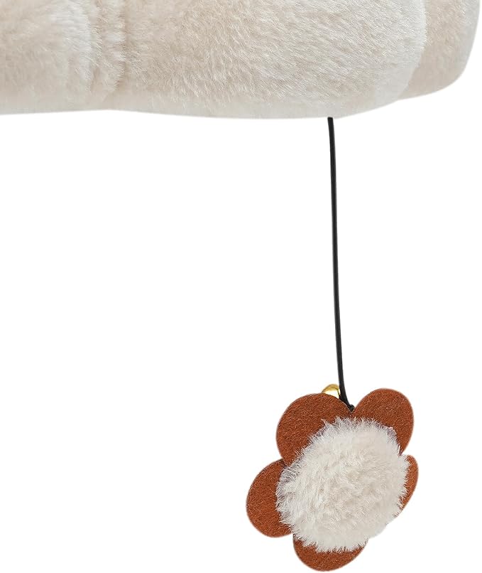 Cat Tree, 63.8inches Tall Cat Tower for Large/Small Cats Climbing, 6-Tier Cat Flower Tree with Resting Platforms & Scratching Posts, Cats Activity Center Playground, Load Capacity 22lbs (Brown+White)