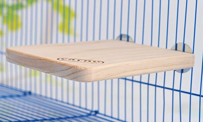 Litewoo Bird Wood Perch Platform Stand Shelf for Birds Budgie Parakeet Cockatiel Conure Cockatoo（Medium）